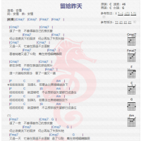 安懂《留给昨天》吉他谱分享