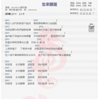 陈孜昊《生来颠覆》吉他谱分享