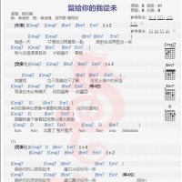 甜约翰《留给你的我从未》吉他谱分享