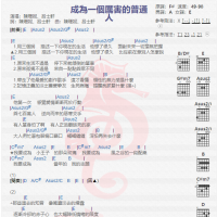 陈珊妮《成为一个厉害的普通人》吉他谱分享