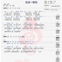 黄玠《生活一堆毛》吉他谱分享