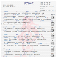 aden王淯腾《想了你6次》吉他谱分享