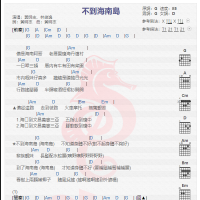 黄明志、林俊逸《不到海南岛》吉他谱分享