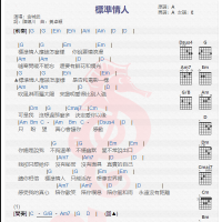 金城武《标准情人》吉他谱分享