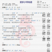 殷悦《爱多少早知道》吉他谱分享