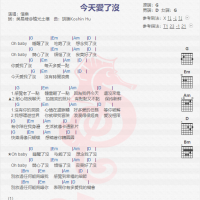 恺乐《今天爱了没》吉他谱分享