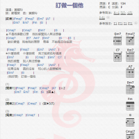 黄韵玲《订做一个他》吉他谱分享