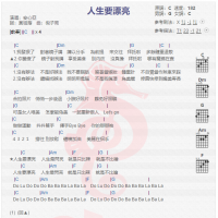 安心亚《人生要漂亮》吉他谱分享