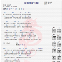 曲婉婷《没有什么不同》吉他谱分享