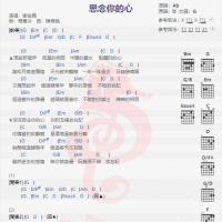 谢金晶《思念你的心》吉他谱分享