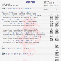 郑茵声《爱情日期》吉他谱分享