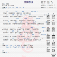唐禹哲《分开以后》吉他谱分享