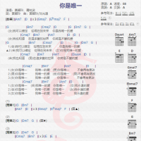 黄韵玲、罗纮武《你是唯一》吉他谱分享