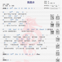 严爵《我是水》吉他谱分享