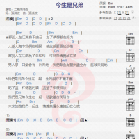 二龙湖浩哥《今生是兄弟》吉他谱分享
