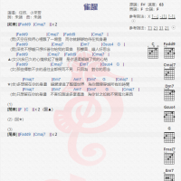 任然、小来哥《雀跃》吉他谱分享