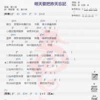 黄大炜《明天要把昨天忘记》吉他谱分享