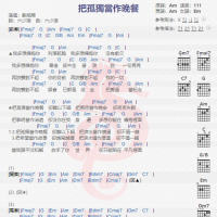 刘旭阳《把孤独当做晚餐》吉他谱分享