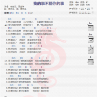 赖慈泓、孙盛希《我的事不关你的事》吉他谱分享
