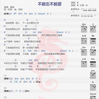 曹越《不能忘不能爱》吉他谱分享