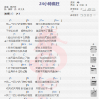 陈乃荣《24小时疯狂》吉他谱分享