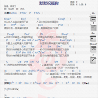 梁佳玉《默默祝福你》吉他谱分享