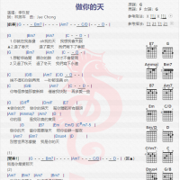 李玖哲《做你的天》吉他谱分享