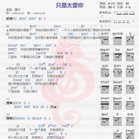 罗宇《只是太爱你》吉他谱分享