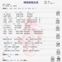李唯枫《转角那个女孩》吉他谱分享