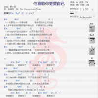郑宇君《他喜欢你更爱自己》吉他谱分享