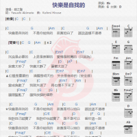 赵之璧《快乐是自找的》吉他谱分享