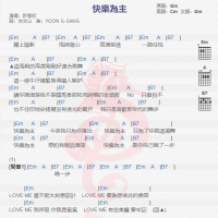 许慧欣《快乐为主》吉他谱分享