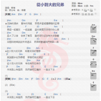 秦博《从小到大的兄弟》吉他谱分享