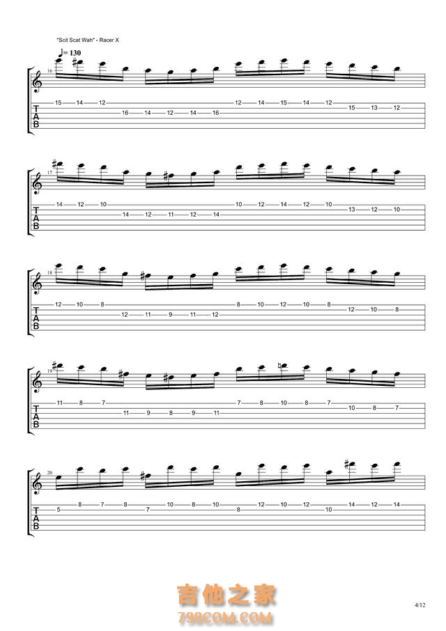 Paul Gilbert《Lesson1》吉他谱