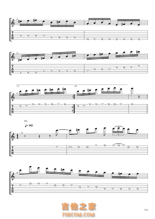 Paul Gilbert《Lesson1》吉他谱