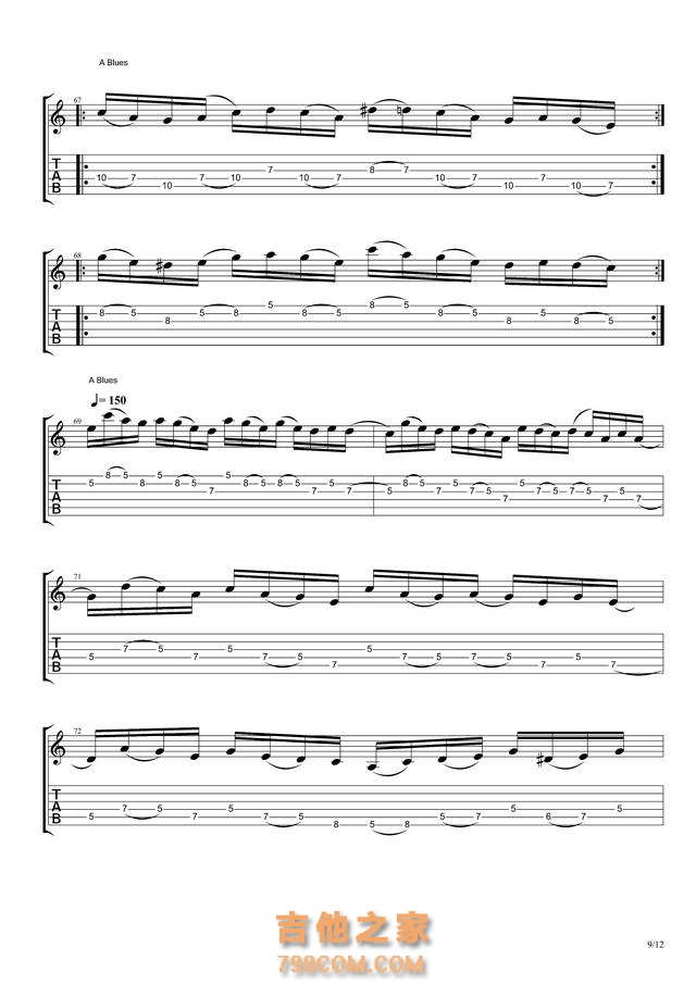 Paul Gilbert《Lesson1》吉他谱