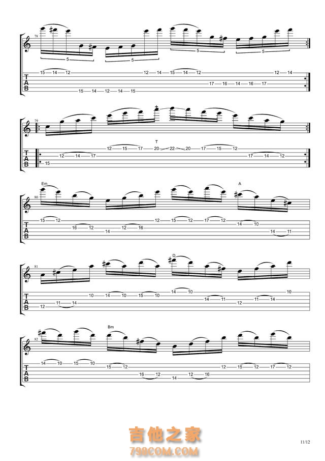 Paul Gilbert《Lesson1》吉他谱