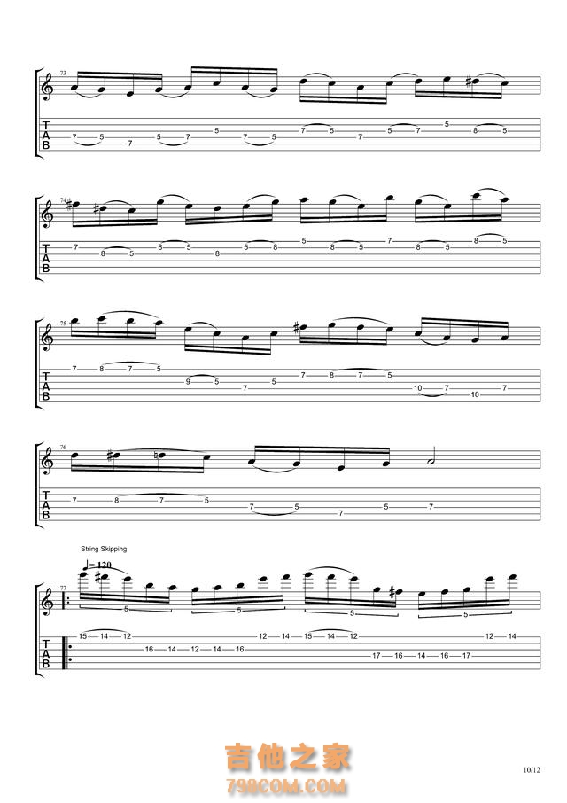 Paul Gilbert《Lesson1》吉他谱