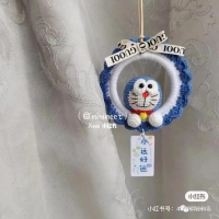 钩针图解：哆啦A梦车挂