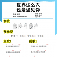 新手简单版《世界这么大还是遇见你》尤克里里弹唱教学（歌芮拉）