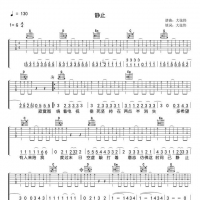 花儿乐队《静止》吉他谱