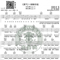《勇气》吉他谱C调精华版  高音教编配