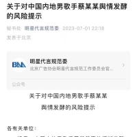 深夜警示：对歌手蔡某某，做好风险把控！网友：作品介绍被清空……