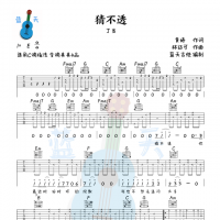 《猜不透》吉他谱免费分享，丁当熬夜爆肝制作