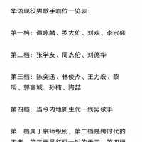 华语乐坛现役男歌手咖位：张学友、周杰伦、刘德华是跨时代王者