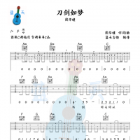 《刀剑如梦》吉他谱免费分享，周华健熬夜爆肝制作