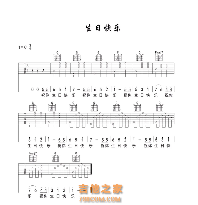 吉他初学者和进阶者必练曲目（附吉他谱）