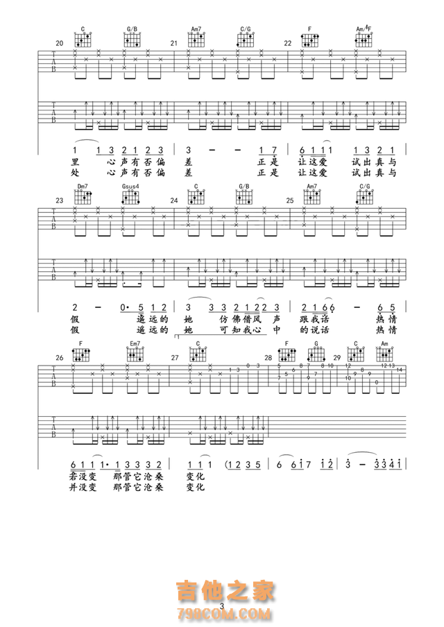 吉他初学者和进阶者必练曲目（附吉他谱）