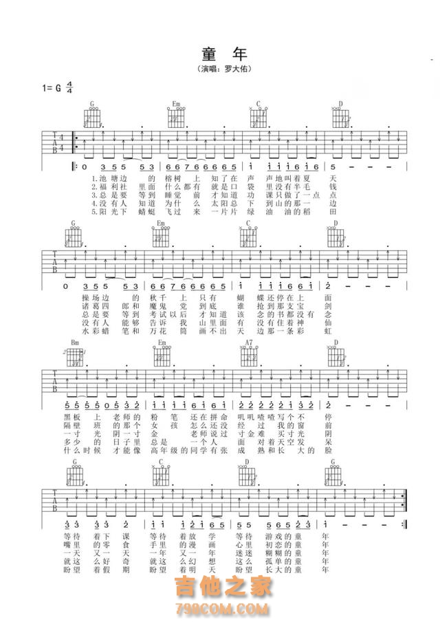 干货！吉他初学者必会的10首简单歌曲（附吉他谱），赶紧收藏吧！