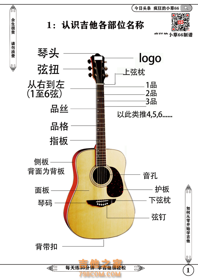 从零开始学吉他（第1节）基础篇